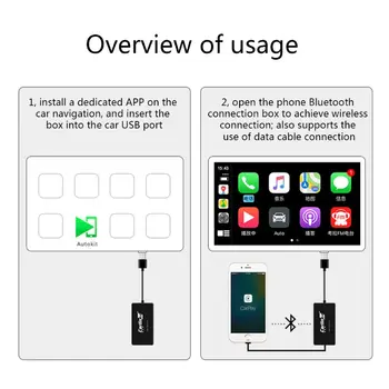 DC5V Bežični Smart Link Bluetooth CarPlay Донгл Mini USB Modul Okvir za iOS, Android