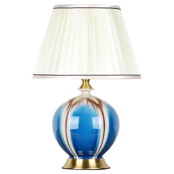 Američki Stil Kineski Keramičke Lampe za Spavaće sobe, Dnevni boravak Kabineta Noćni Lampe Soft Moderna Jednostavna Lampe za čitanje