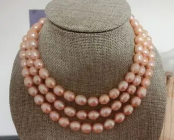Veliki AAA 11-13 mm south sea pink prirodni biser ogrlica 51 cm