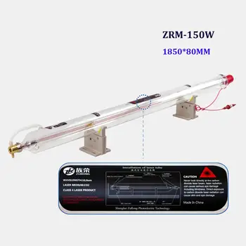 CO2 Staklena Lampa 150 W 1850 mm 80 Mm CO2 Laserska Cijev Za Laserski Urezanim Poglavlja Graviranje Marker Stroj Za Rezanje 150 W CO2 Laserska Cijev