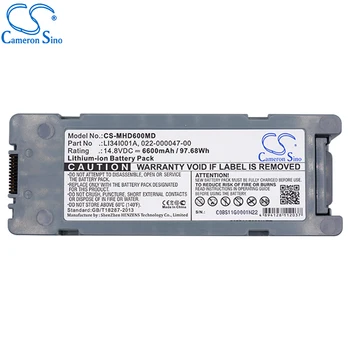 CameronSino Baterija za Mindray BeneHeart D6/Z5/Z6 odgovara Mindray 022-000012-00 Medicinska Zamjena baterije 6600 mah/97.68 Wh 14.80 V