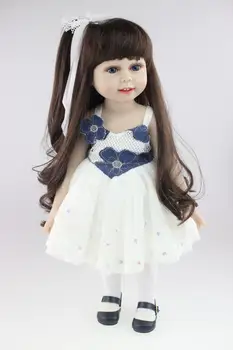 2018 najpopularnije igračke za djevojčice 45 cm Silikonska lutka Reborn Girl Baby Doll modna lutka princeza za dečije svečane poklon igračka NPK LUTKA
