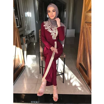 Dubai Kaftan Muslimanski Абаи Luksuzne Ženske Beadwork Duga Haljina Večernja Arapski Turski Marokanski Bliski Istok Ramazan