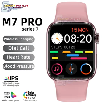 Pametni satovi 2022 IWO Watch Series 7 M7 PRO Fitness Tracker Bežični Punjenje Nazovi Call Wearfit Pro 1,8 inča Muške I Ženske pametni sat