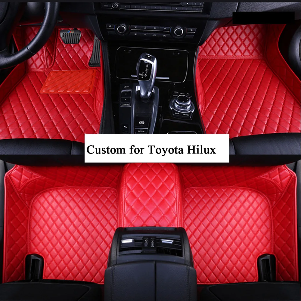Auto-Tepisi Crna/Bež/Crvena/Smeđa za Žene i Muškarce Umjetna Koža Otirač za Toyota Hilux M5 X40 Slika  1