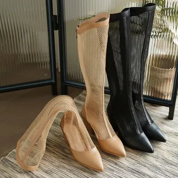 Lloprost ke Ženske Čizme Sandale i cipele za djevojčice 2021 Nove Ljetne Gladijatori Munja Mreže Prozračna Cipele Na Visoku Petu Trendy Cipele Dizajnerske Cipele Ženska