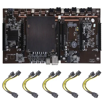 X79 H61 BTC Planina Matična ploča s 5X6Pin na Dvostruku 8Pin Kabel 5X PCI-E 8X LGA 2011 DDR3 Podršku 3060 3080 GPU za BTC