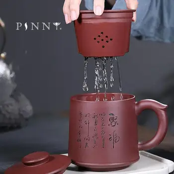 ПИННИ 600CC Yixing Ljubičasto Glinene Čajne Šalice Ručno Oslikane Keramičke Čaj Tradicionalni Kineski Klasicni Posuđe Za Piće