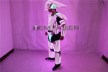 Noćni Klub Led Robot Kostimi Odjeća Led Odijelo Svjetla Svjetlosni Faza Plesni Prikaz Pokazuje Haljina