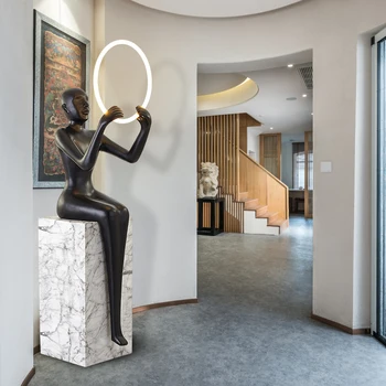 TT Custom Modern Abstract Figure Sculpture Large Floor Lighting Decoration Hotel Hodnika Prolaz je Jednostavan