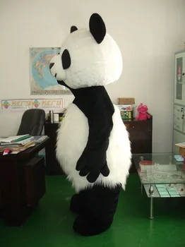 Novi Hit prodaje duga kosa Panda Medvjed je Životinja Maskota Odijelo Uloga igranje Igra za Odrasle Veličina Crtani Maskota Lik Odijelo