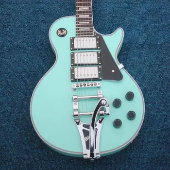 2021 Kvalitetna električna gitara,masivni trup od mahagonija s plavom bojom ,kromirana okovi