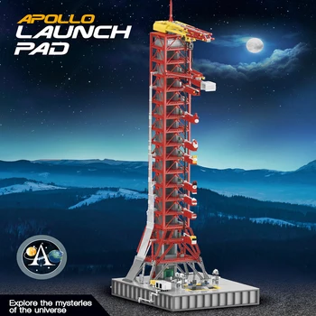 Mork Apollo 11 Model Kit Blocks Building Blocks, Saturn V Raketa Bricks Lander Space Launch Kit Plastični Set Igračaka Za Djecu