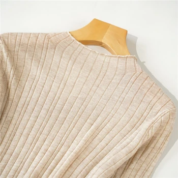 Полувысокий ovratnik vuneni džemper ženski tanka sa dugim rukavima jednobojnu pletene džemper кашемировая donja košulja ženska tanka hedging