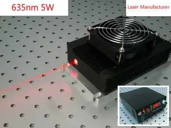 635nm 500 Mw 1000 Mw 2000 Mw 5000 Mw Фокусирующий Crveni Laserski Spot Modul TTL/Analogni 0-30 khz s hlađenjem TEC sa podesivim kapaciteta Laboratorija