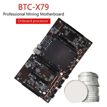 X79 H61 BTC Rudar Matična Ploča Kabel Prekidača+24Pins Priključak za Napajanje+Podrška ventilatora 3060 3070 3080 GPU 5 PCIE Matična ploča