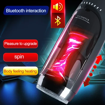 Muški Masturbator Šalica Bluetooth Upravljanje-Teleskopski Rotacija Pametan Vibrator Za Muškarce Vruće Igračka Za Odrasle Intimna Igračka Pušenje Stroj