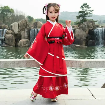 Dječji Kostim Narodni Ples Tradicionalna Kineska Opera Dinastija Tang Hanfu Djevojke Drevna Bajka Hanfu Stage Performance Service