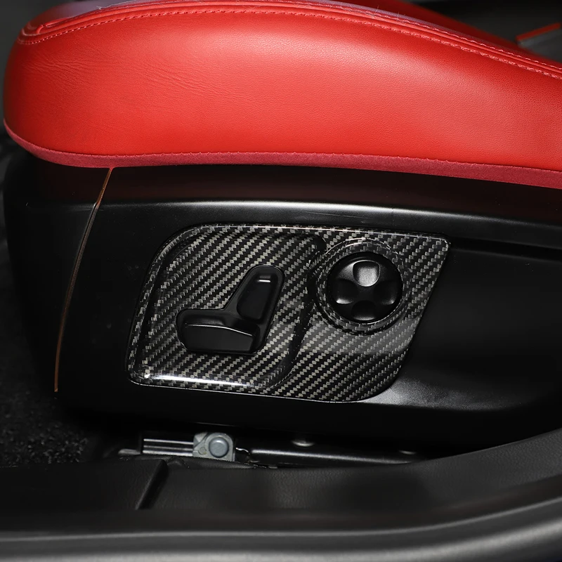 Podešavanje Sjedala Automobila Završiti Za Maserati 2016-2021 Sada Karbonskih Vlakana Podešavanje Sjedala Ploču Okvir Poklopac Dekoracija Automobila Slika  0
