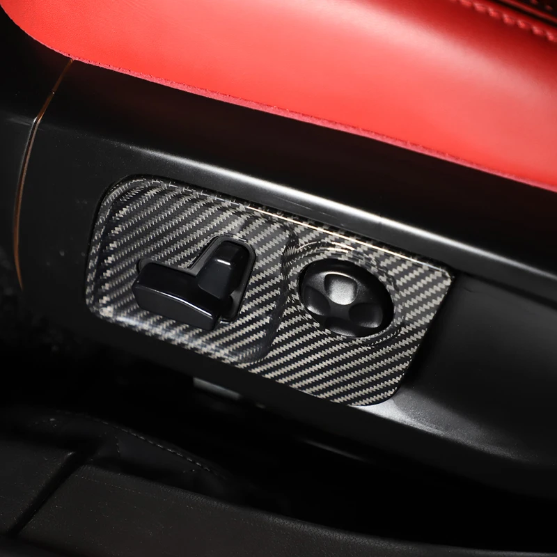Podešavanje Sjedala Automobila Završiti Za Maserati 2016-2021 Sada Karbonskih Vlakana Podešavanje Sjedala Ploču Okvir Poklopac Dekoracija Automobila Slika  5